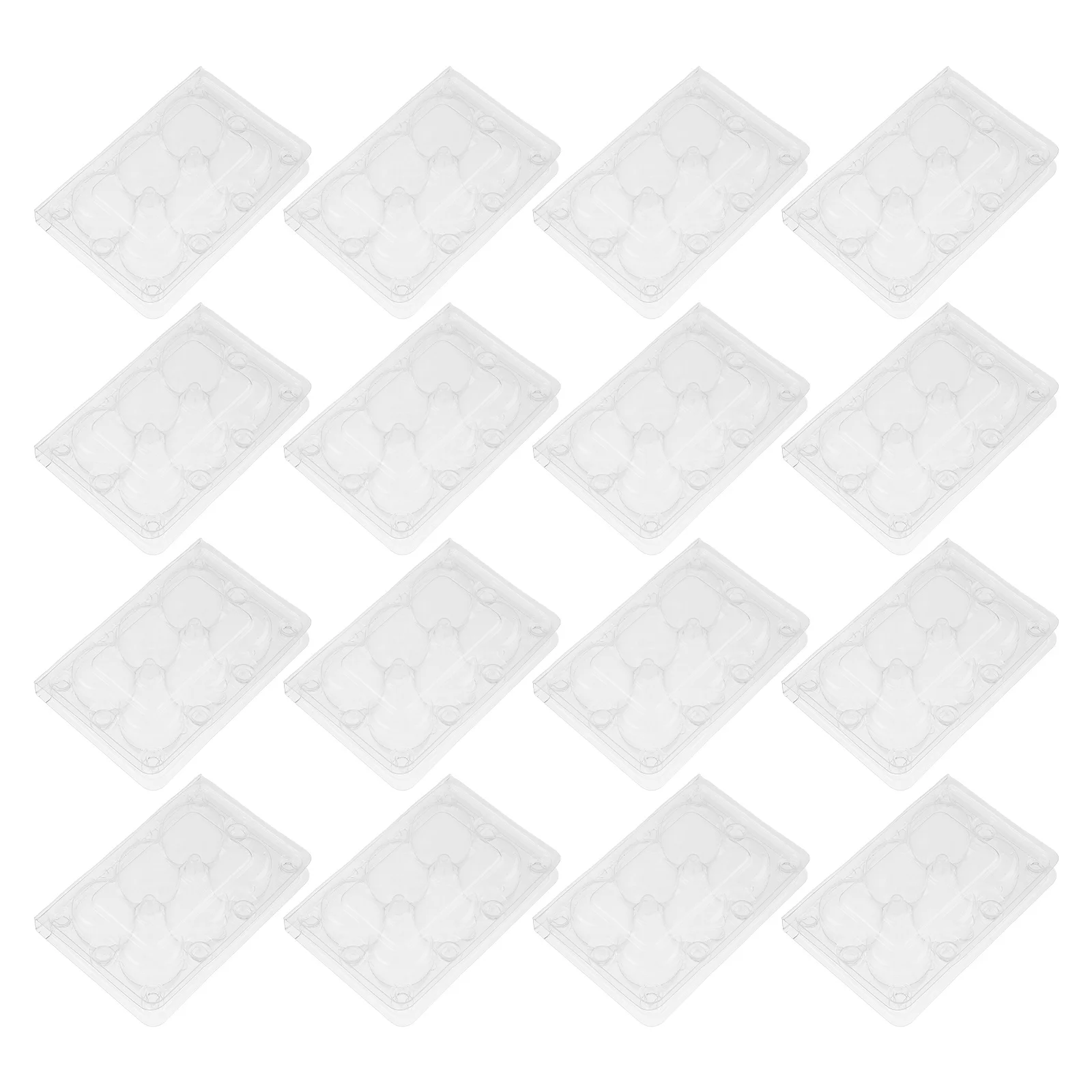 

50Pcs Transparent PVC Quail Egg Holders Reusable Egg Cartons Clear Storage Boxes for Refrigerator Transport Camping