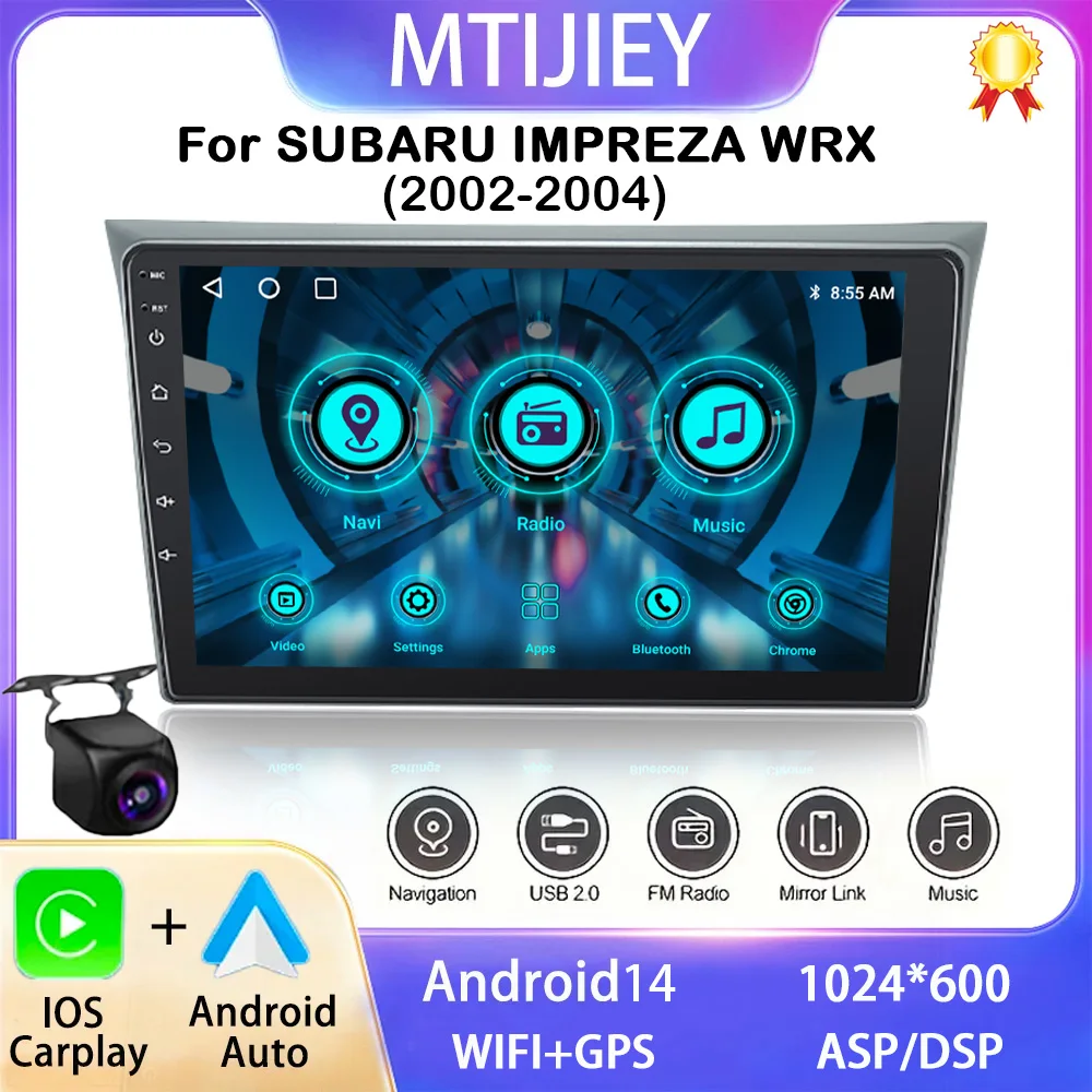 

Android14 Car Radio For SUBARU IMPREZA WRX 2002-2004 wireless CarPlay Android Auto car intelligent systems 2din DVD DSP