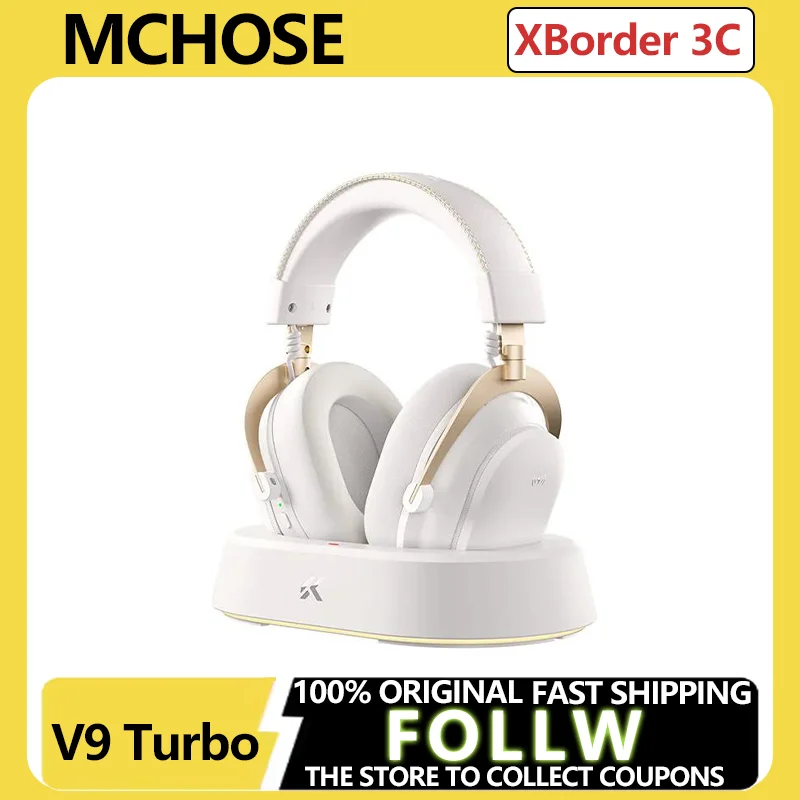 New MCHOSE V9 Turbo Wireless Gaming Headset Over-Ear Headphones FourMode with Microphone Noise Reduction Headphone Birthday Gift