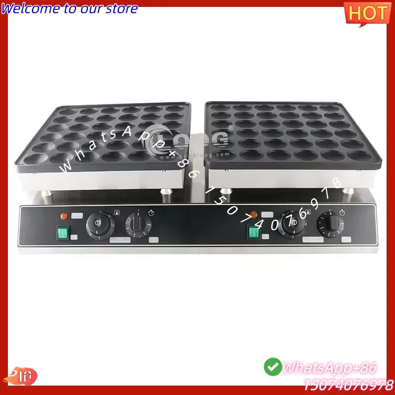 2026 Well-selling Double Head Mini Pancake Machine Electric Poffertjes Maker for Commercial Use