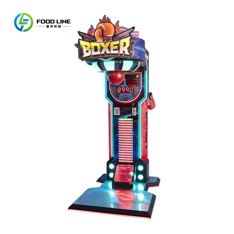 Customized Boxing Punch Machine LED Digital Display For Game Center Bar Gym Fitness Training Commercial Use
