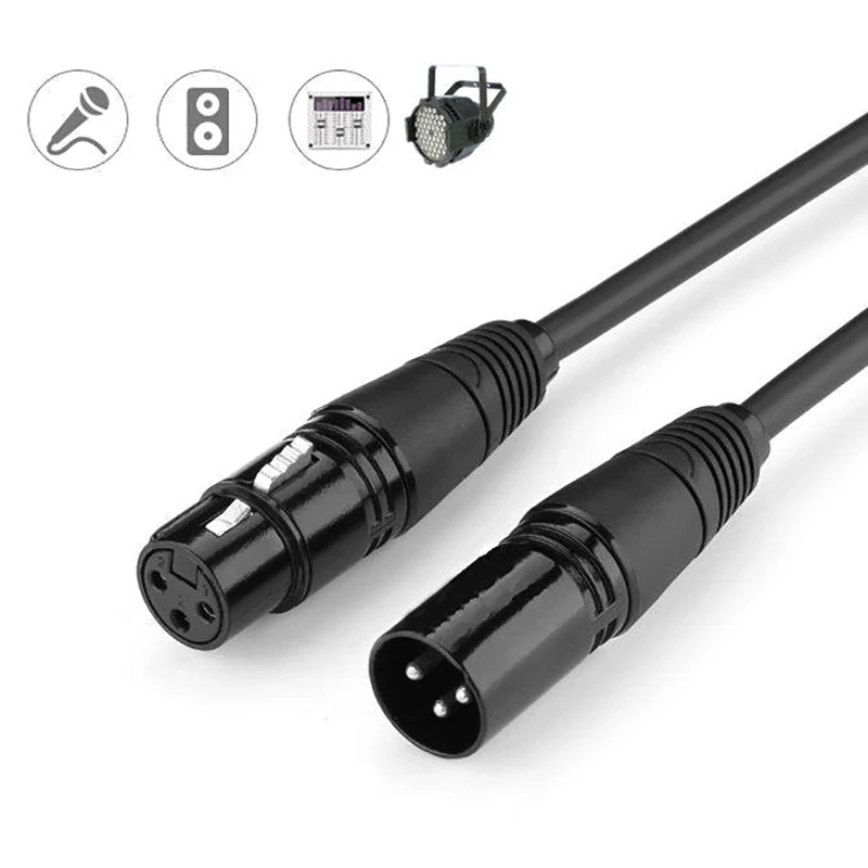 

Кабель DMX 3-контактный DMX512 (штекер-гнездо) для светодиодных PAR-прожекторов, сценического освещения, DJ-оборудования, сигнальный кабель DMX512 с разъемом XLR