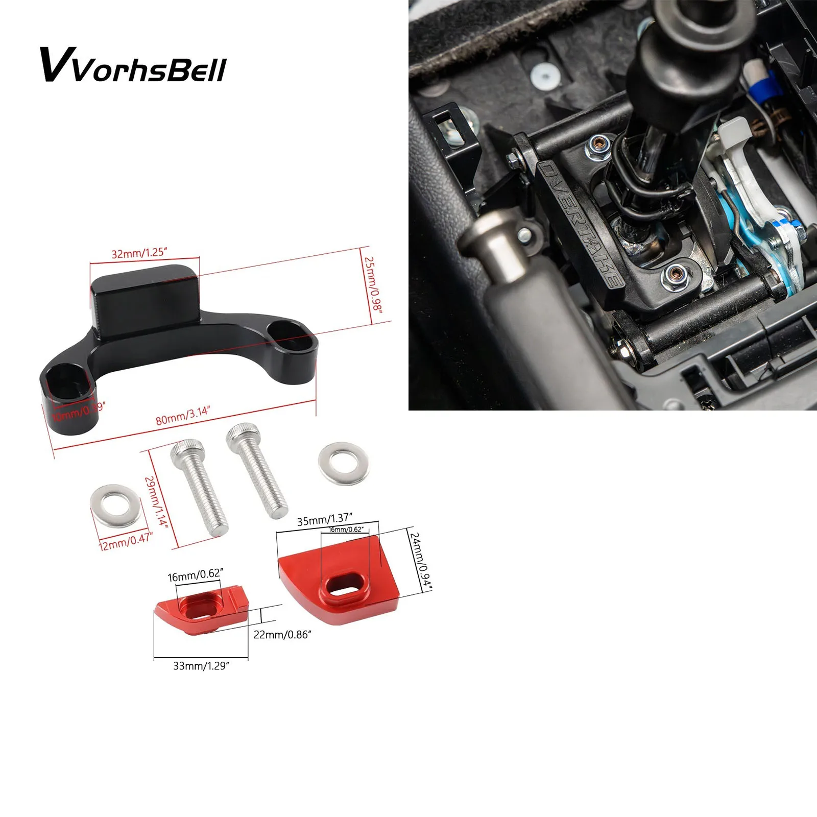 Shift Stop Bushing & Bracket Eliminate Shifter Gap Manual Upgrade Kit For Subaru WRX STI 2015-2023 Short Shifter