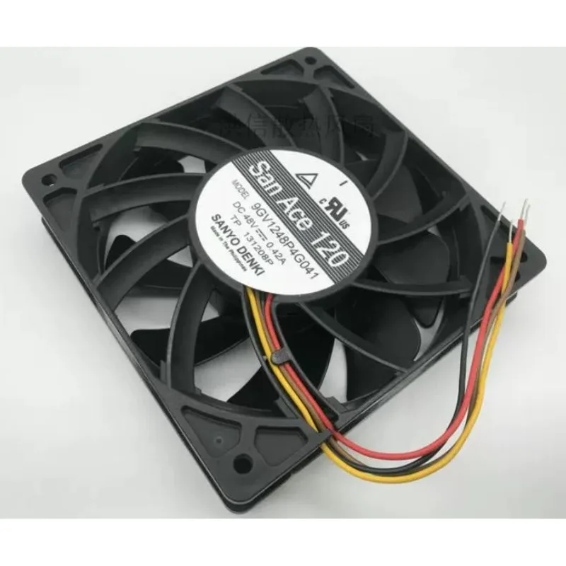Original Fan for San Ace120 9GV1248P4G041 48V 0.42A 12025 12cm Server Fan 120 * 120 * 25MM