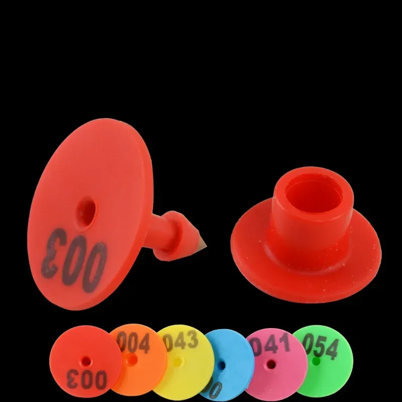 A 100PCS Sheep Ear Tag Round Pig Plate Anti Pigeon Belt 's Pig's Mark Laser Engraving Label