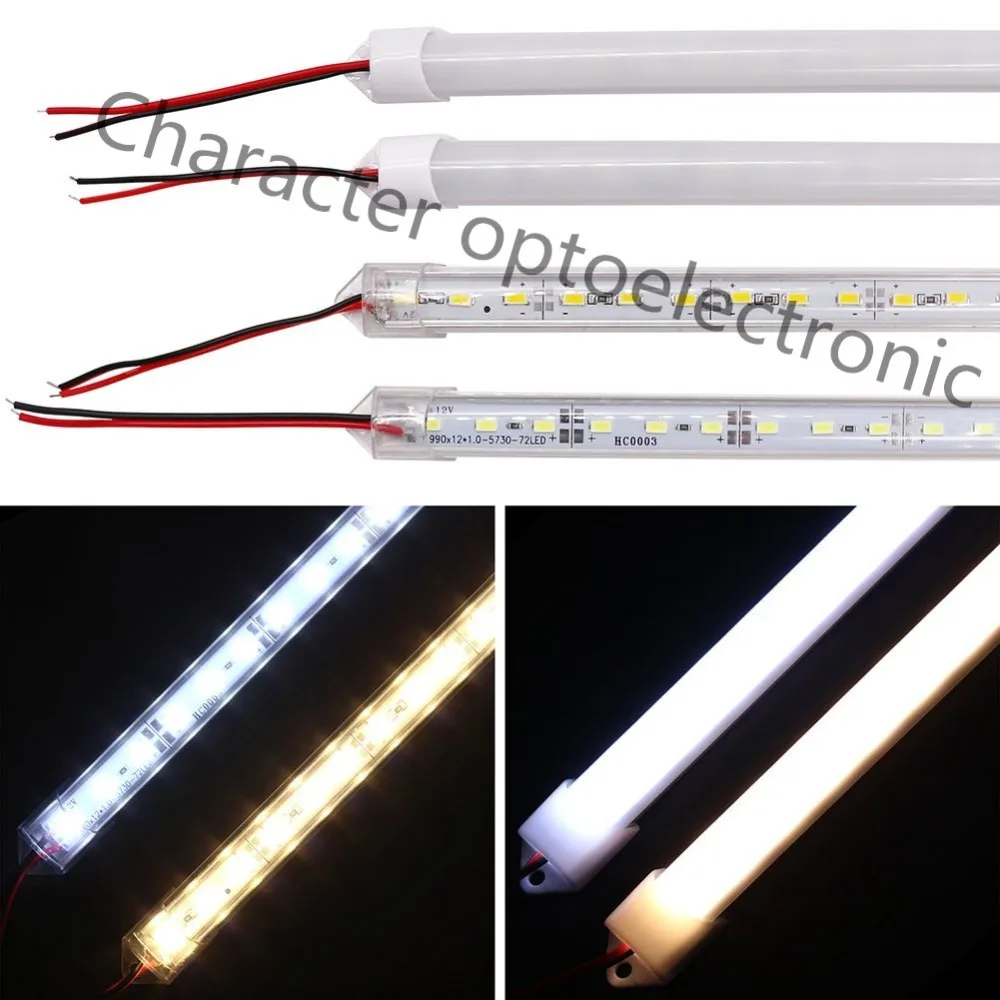 

10Pcs 50cm DC12V SMD 5630/5730 LED Rigid LED Strip Bar Light+pc cover LED Bar Light tube (warm white / cool white)