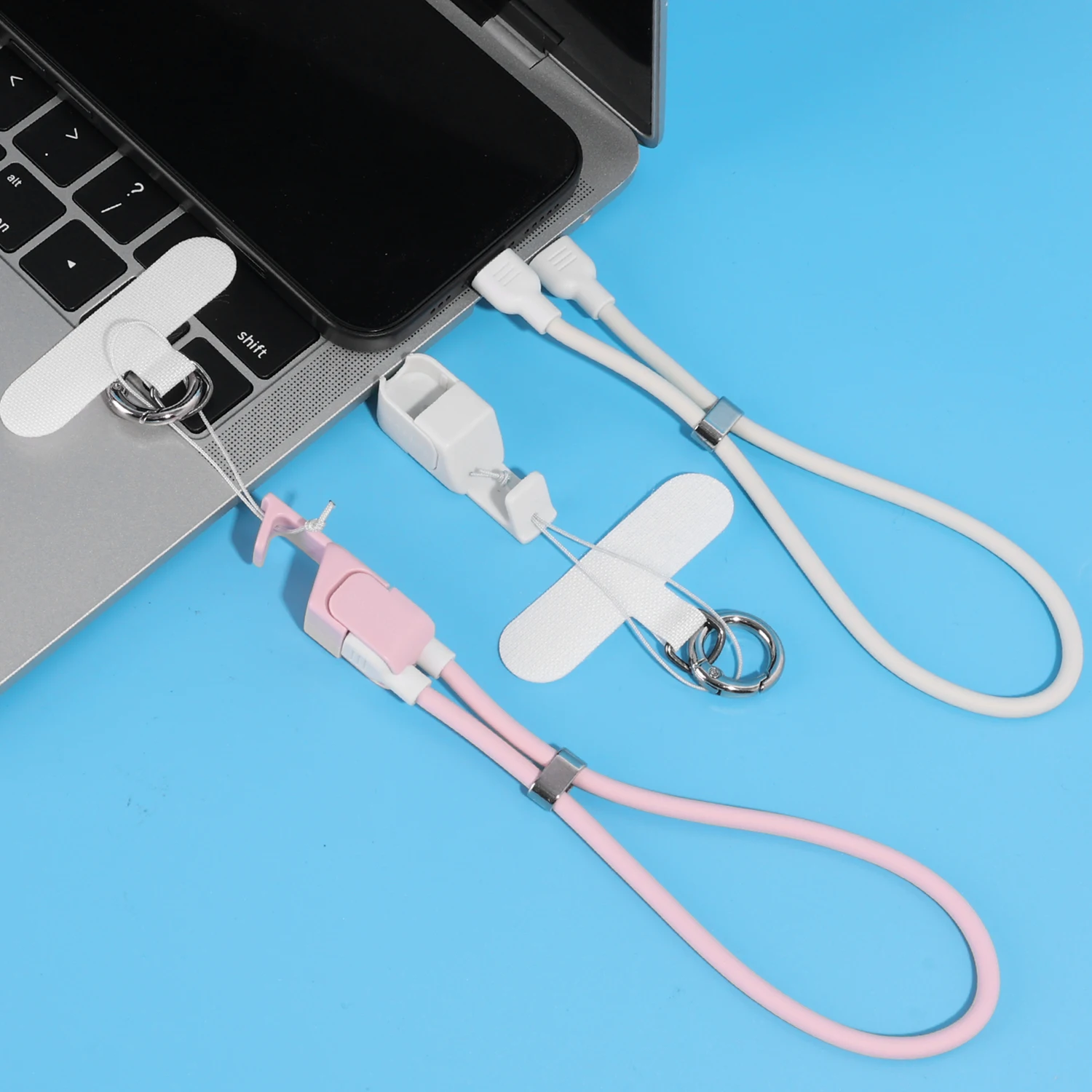 3 IN 1 Mobile Phone Fast Charfing Charger Cable Lanyard For Samsung Xiaomi Mi Huawei Multifunction Phones Wrist Strap Data Cord