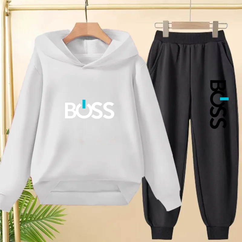 Cute Lettered Sweatshirts for Children Aged 3 to 12, and Hooded Sweatshirt Jackets for Boys and Girls in Black, Blue and Yellow