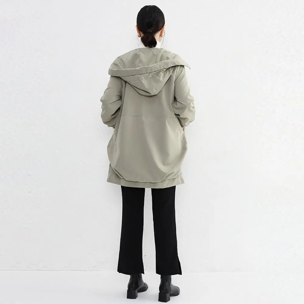 

2024, весенне-осенняя корейская новая повседневная женская куртка свободного покроя для мам среднего возраста, возрастная бейсбольная куртка с капюшоном