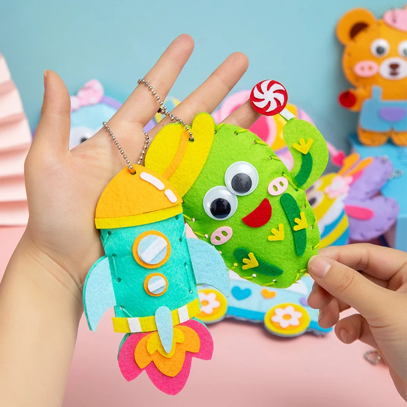 Juguetes de costura de muñecas DIY, kit de costura para niños, kit de costura para principiantes, kits de manualidades de costura hechos a mano para niños