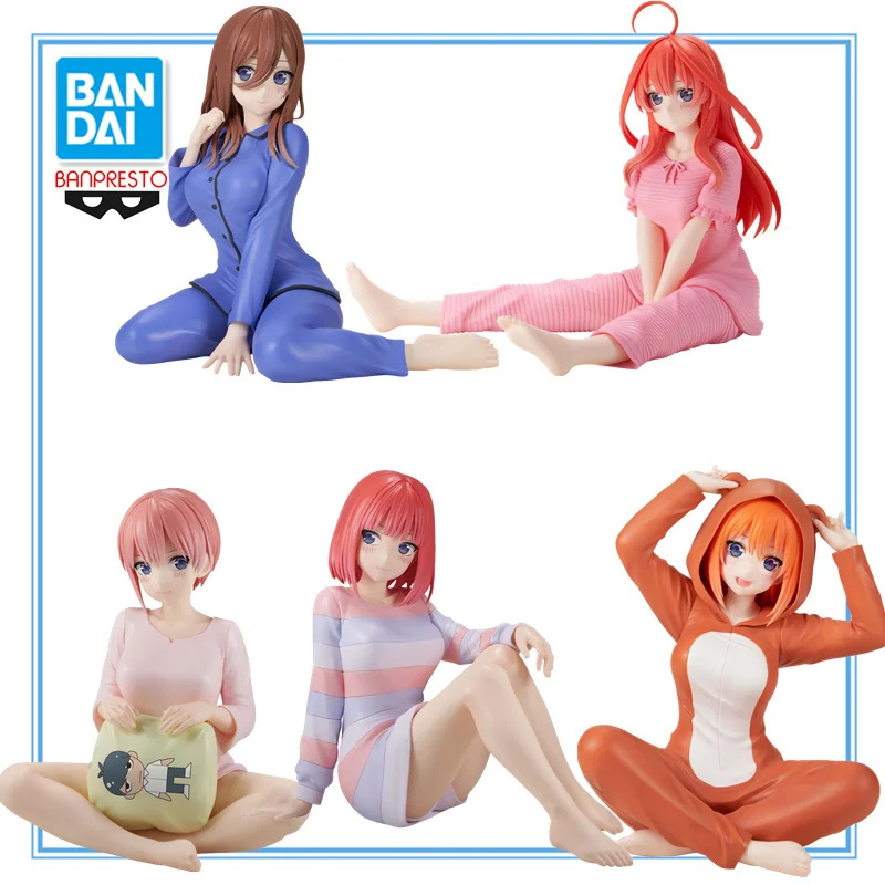 Banpresto The Quintessential Quintuplets Nakano Ichika Nino Miku Yotsuba Itsuki Relax Time PVC Anime Action Figures Model Toy