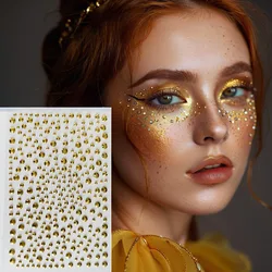 1/2PCS 3D Face Rhinestones Bright Face Stickers Festival Glitters Face Stickers Jewels Diamond Stickers Makeup Crystals