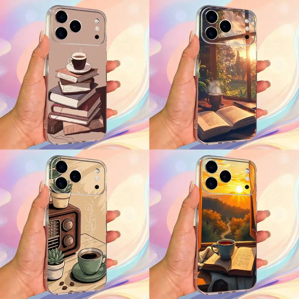 

Books Art illustration Phone Case For iPhone Max,Plus,11,14,13,XR,SE,12,15,Pro,17,16,X,XS,Mini Transparent Soft Cover