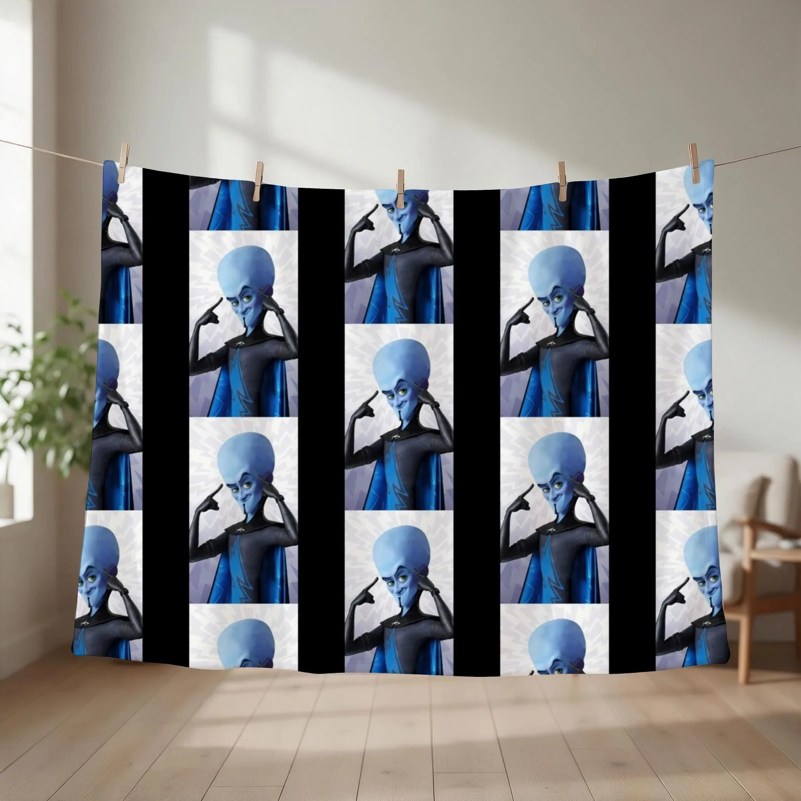 megamind Throw Blanket couch cozy soft plush fuzzy picnic outdoor blanket