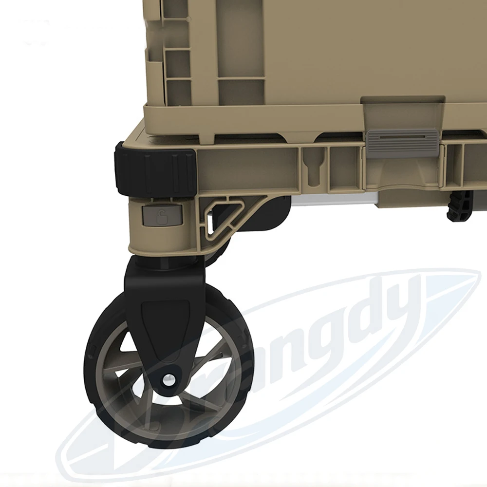 1 wagon & 2 storage boxes Tactical-style folding camping picnic beach wagon Heavy-duty multifunctional outdoor cart Outdoor