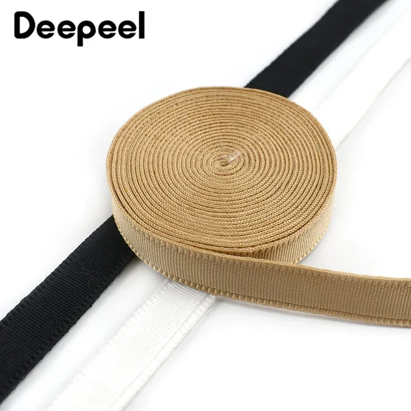 10/20Meters Tubular Ribbon 10mm Underwear Bra Strap Decorative Webbing Tape Dress Corset Clothes DIY Sewing Supplies Accessories