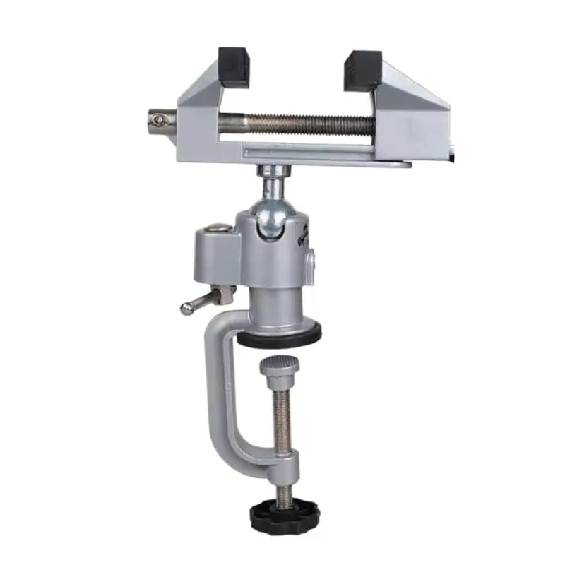 360-degree Rotating Mini Universal Bench Vise Aluminum Alloy for Home Use DIY Woodworking Industrial Bolt Making