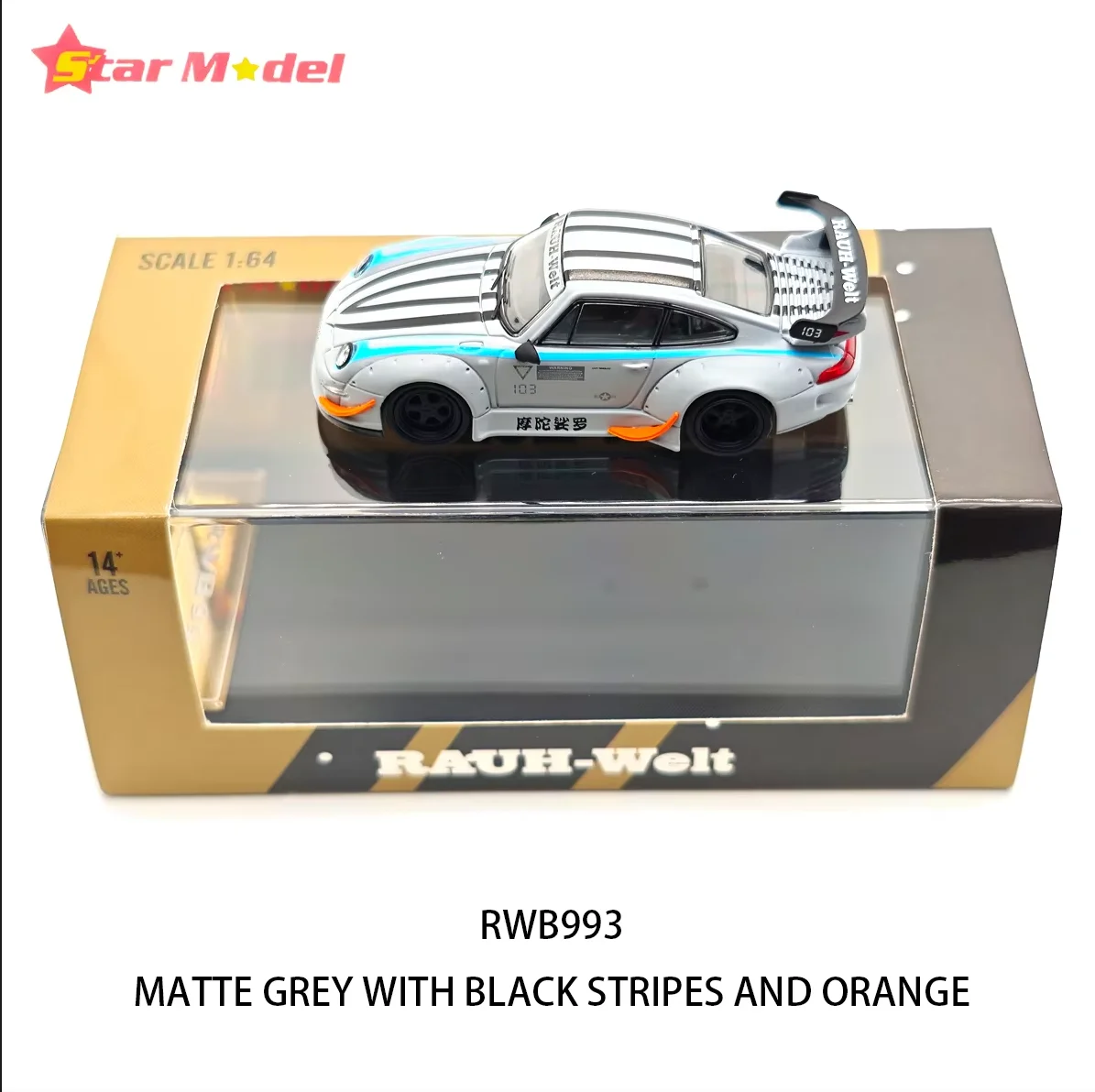 Star Model Inno64 Tarmac Works 1:64 RWB 993 964 Widebody verzamelmodelauto, gegoten modelauto van hars, op voorraad.