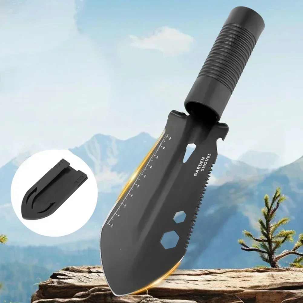 Pala da campeggio all'aperto 8 funzioni Pala da ingegnere portatile Pala da giardino multifunzionale per esterni portatile Utensili manuali multipli