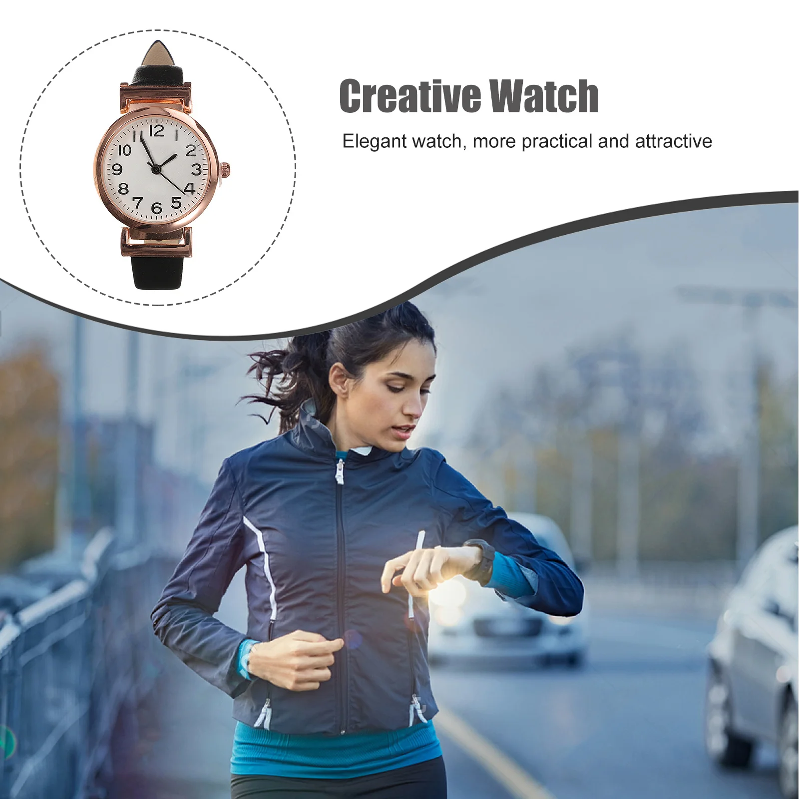 

Black Women Wrist Watch Minimalist Quartz Movement Elegant Simple Dial Comfortable Wear Perfect Gift for Birthday Christmas