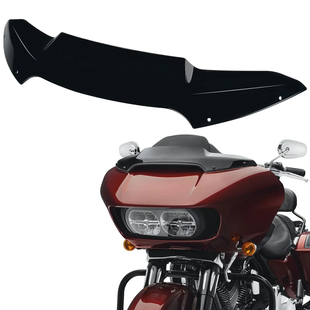 4'' Motorcycle Windshield Upper Fairing Windscreens Wind Deflectors For Harley Touring Road Glide FLTRUSE FLTRT FLTRXS 2015-2023