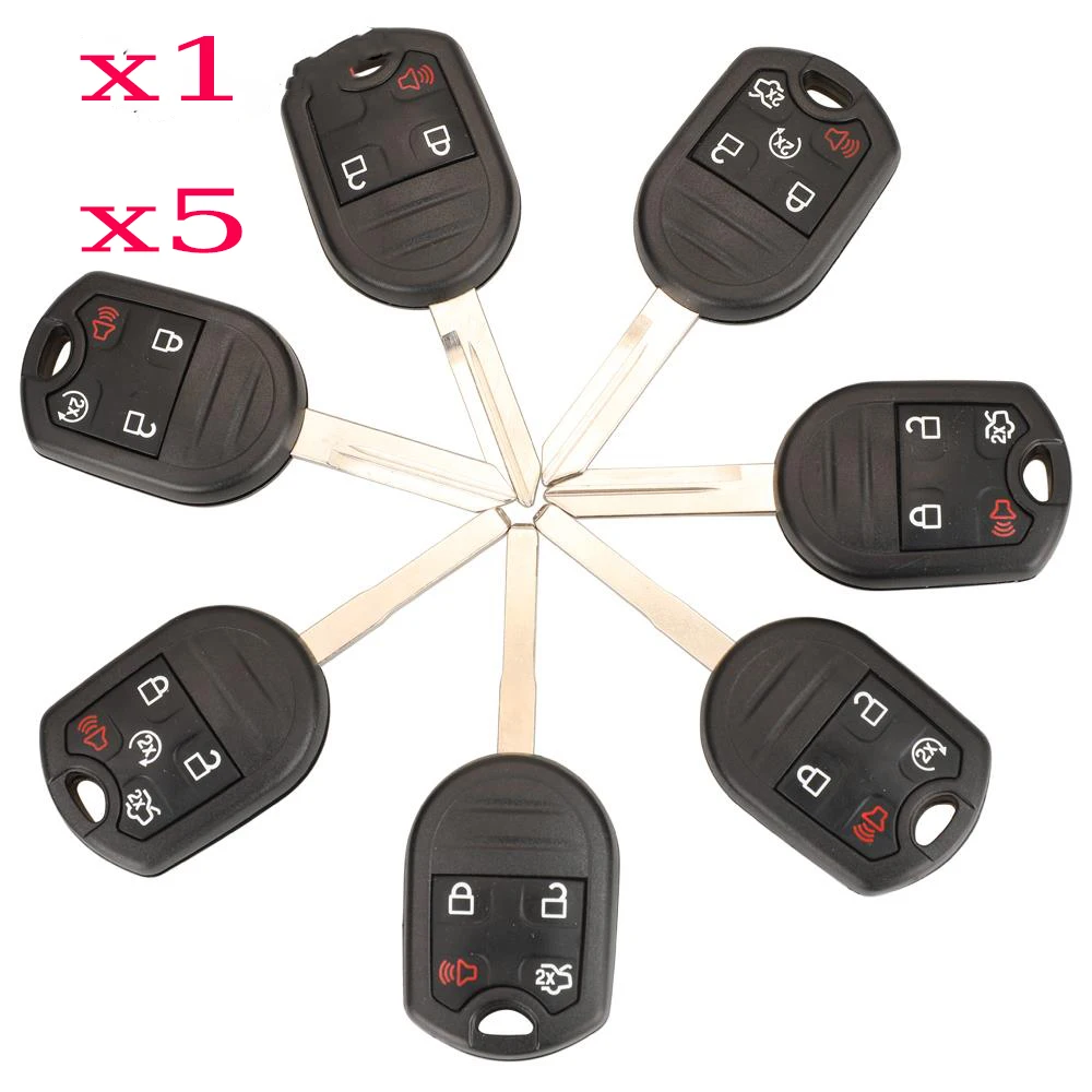 jingyuqin x1 x5 Remote Car Key Shell Fob Case For Ford Edge Explorer Ranger Expedition Mustang Escape Taurus Mazda Tribute