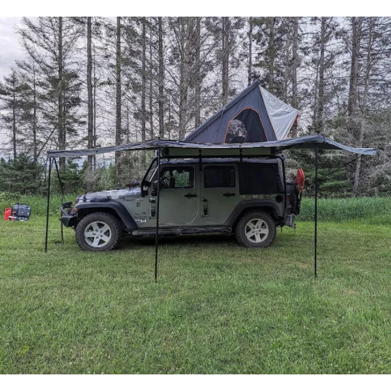 High Quality Lift-up Aluminium Hardshell Rooftop Tent Four-Season Waterproof Single Bedroom Easy Setup For SUV Van Truck Camping view 6