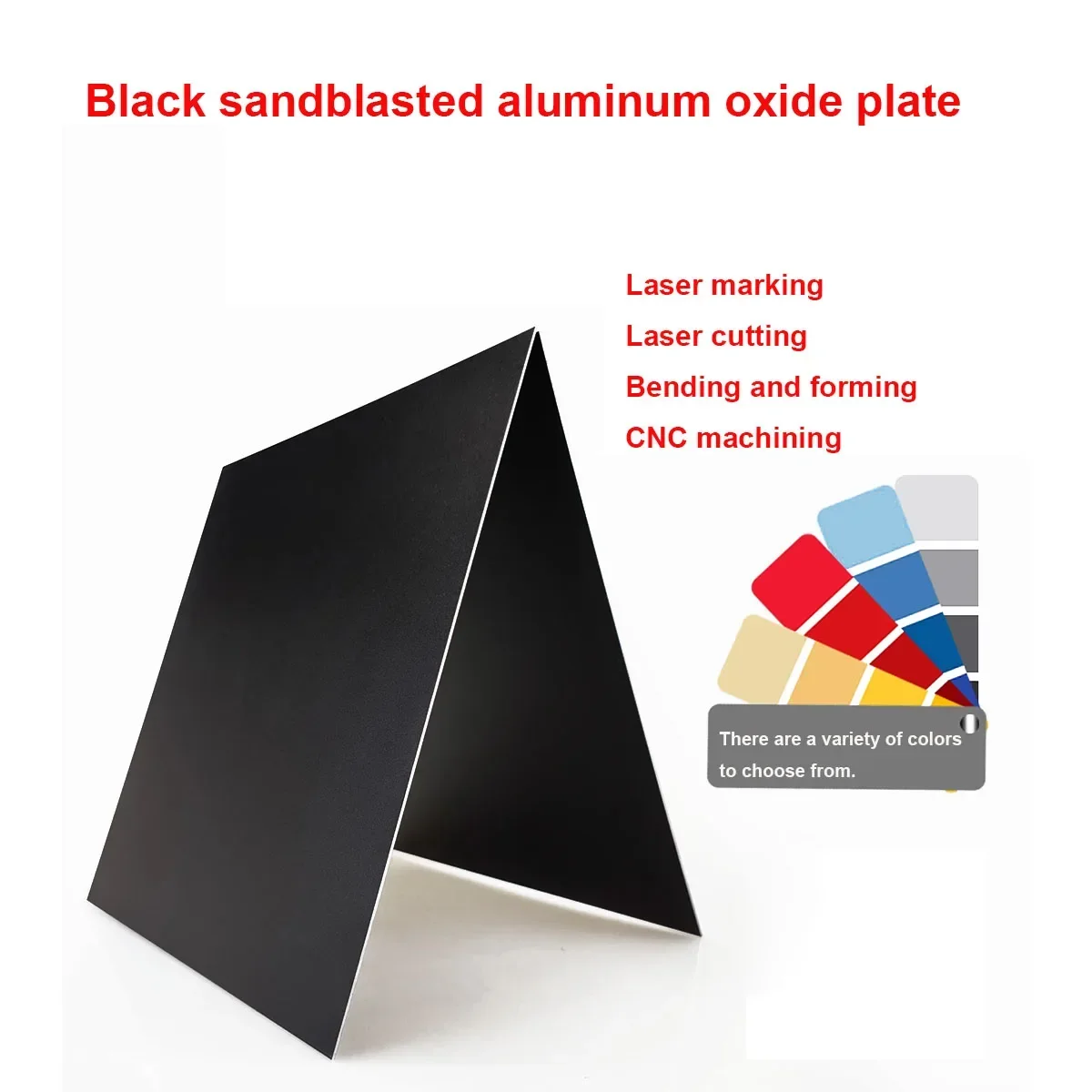 Thick 0.5mm/ 0.8/ 1/1.2/ 2mm Black Anodized Aluminum Alloy Plate Sand blasted Version, Aluminum Alloy Plate 100x100mm 200x200mm