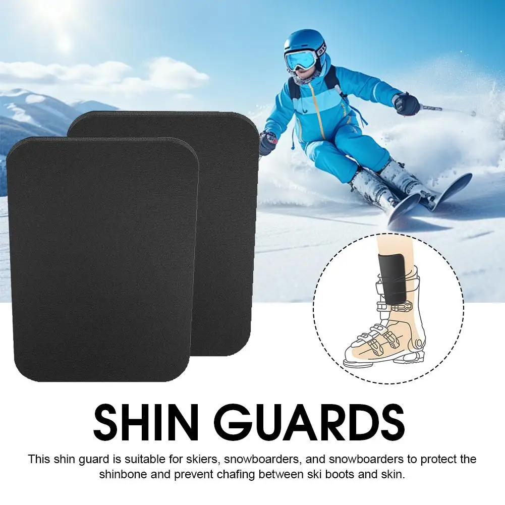 Snowboard Shin Pads-Thinkened Foam Ski Shin Guards Cuttable Leg Protector Snowboard Shin Protective Pad For Snowboarding