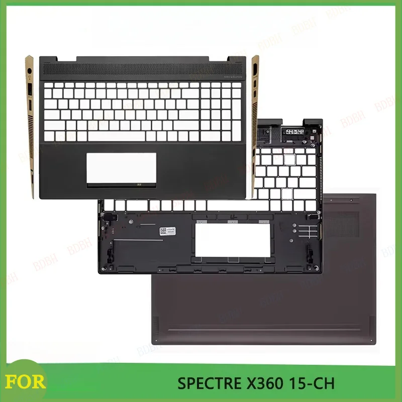 New For SPECTRE X360 15-CH 15t-ch000 LCD Laptop Front C D Shell Palmrest Cover/Bottom Base Case/Bottom Cover Door Brown