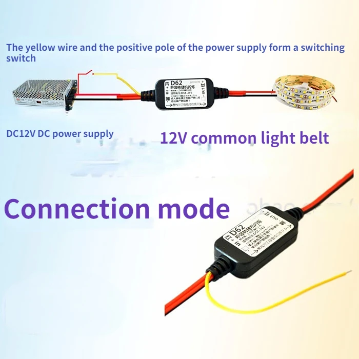 Respiration to Random Flashing Controller, Analog Line after Connecting the Yellow Wire to the Positive Pole