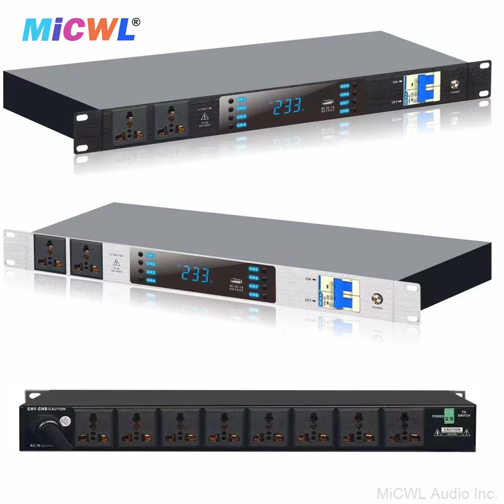 S10 10 Output Rack Mount Power Sequence Controller 30A 8000W Conditioner Surge Protector Power Supply Regulator Air Switch view 2