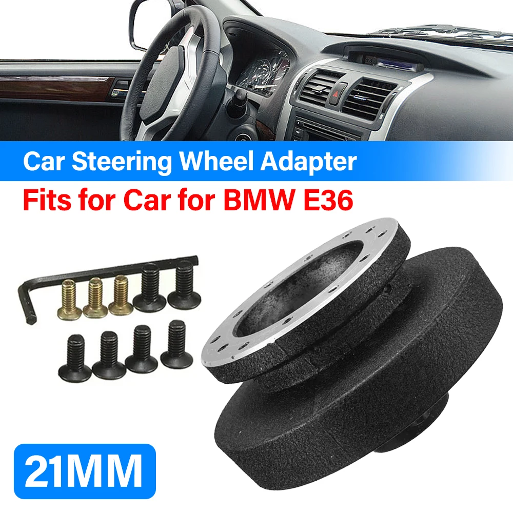 21mm Steering Wheel Hub Adapter Boss Kit For E36 Racing Sport For BMW For 3 Series 6 Hole Requires Quick Release Aluminum
