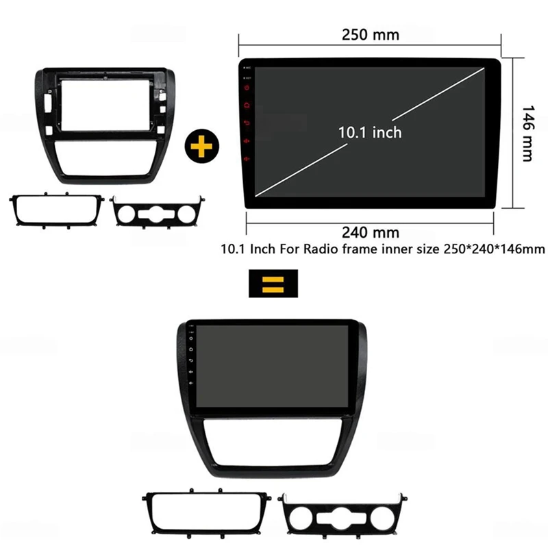 Super Sale Car Android Radio Stereo Video Player Frame Fascia for Volkswagen VW Sagitar Jetta Bora Mk5 Vento GLI 2009-2018