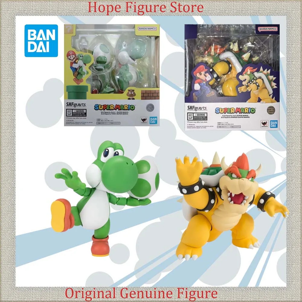 

Officially Licensed BANDAI SHFiguarts Super Mario Bowser Yoshi Figure Anime Action Model Toy