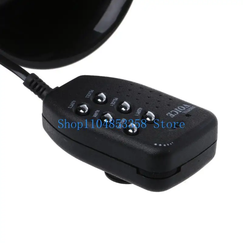 

652F Car Microphone Horn Loud Motorcycle Horn Truck Warning Alarm 6 Tone 12-24