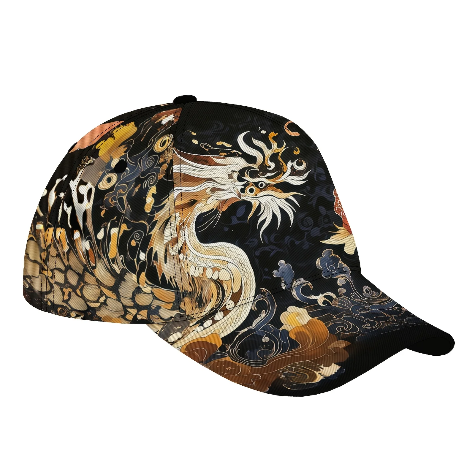 Vintage Dragon Phoenix Cap Unisex Lightweight Versatile Baseball Cap Street Outdoor Breathable Adjustable Sunshade Hat