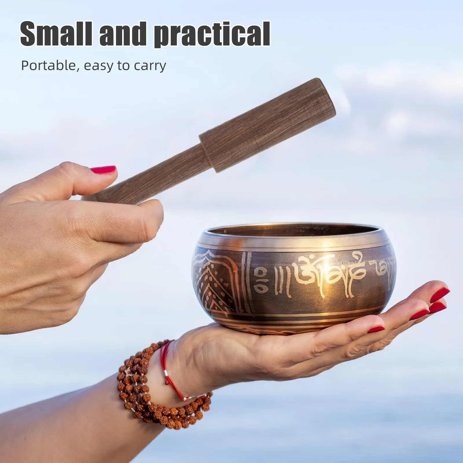

Singing Bowl Mallet Handcrafted Nepal Wood Copper Core Universal Fit For Meditation Ergonomic Handle Professional Bowl Sticks