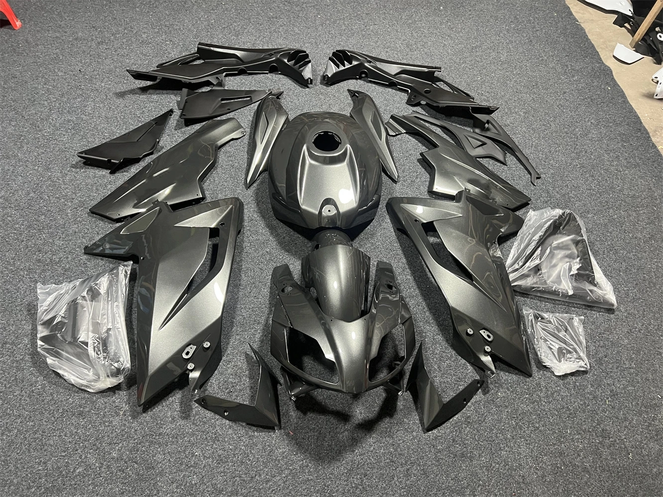 Motorcycle Fairing Kits for RS125 2006 2007 2008 2009 2010 2011 RS125 06-11 Injection Bodywork Set Metallic gray
