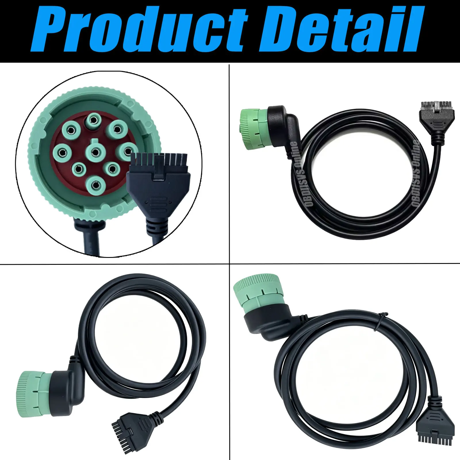 9-Pin-auf-10-Pin-J1939-Kabel für PT30 ELD Logbook-konformes ECM mit DOT-Kompatibilität für Freighliner/Kenworth LKW-Diagnosekabel – Detail 4