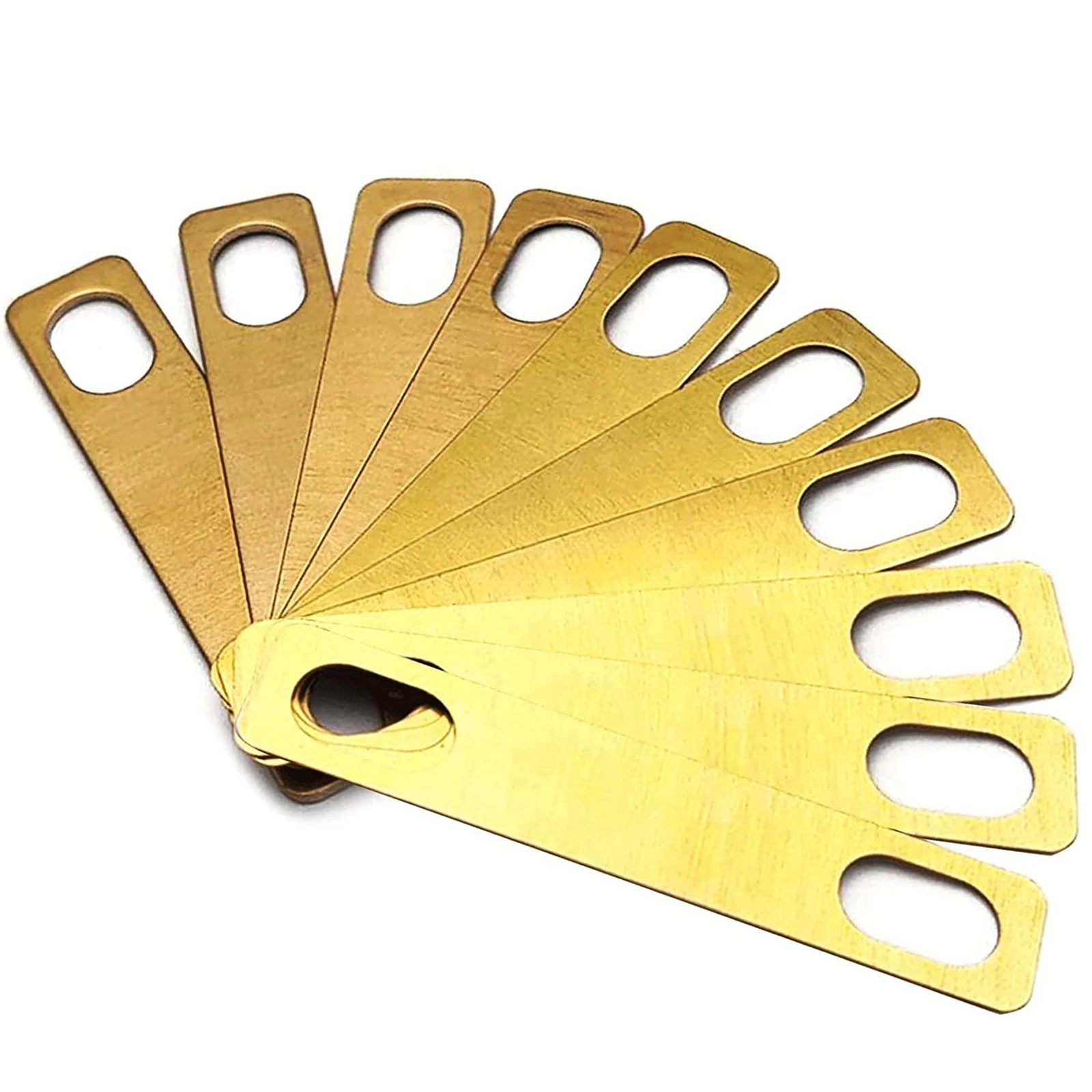 10Pcs Electric Guitar Neck Shims 0.2mm 0.5mm 1mm Thickness Brass Shims Set Connection Neck Plate Bolt-on Repair Luthier Tool