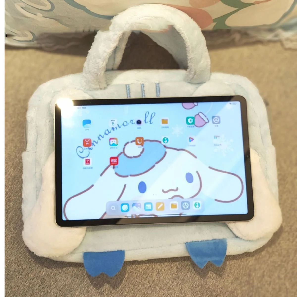 New Sanrio Kuromi Plush Tablet Bag 11in 10.2in 12in Melody Cute Large Capacity Tablet Organizer Handbag Laptop Case for Xiaomi