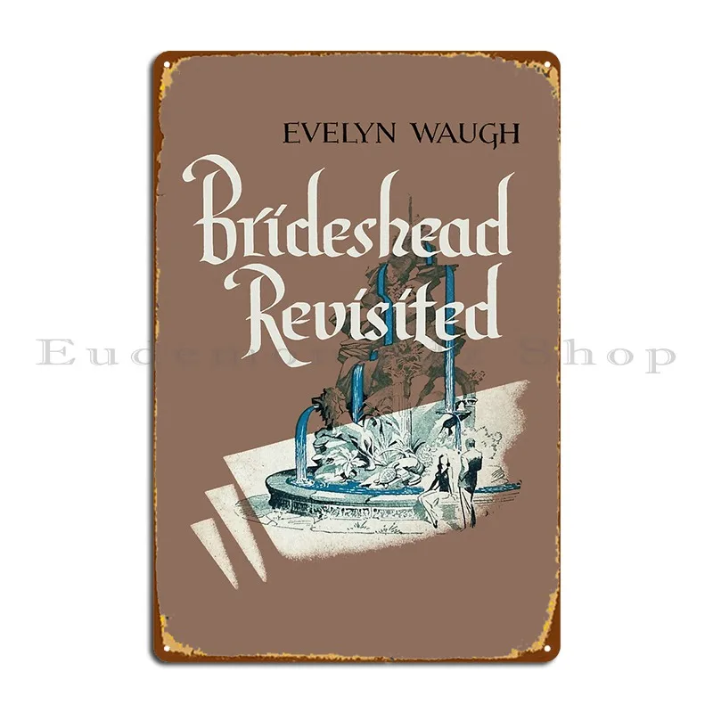 Brideshead Revisited Vintage Book Cover 1945 Metal Sign Wall Garage Create Plaques Wall Decor Tin Sign Poster