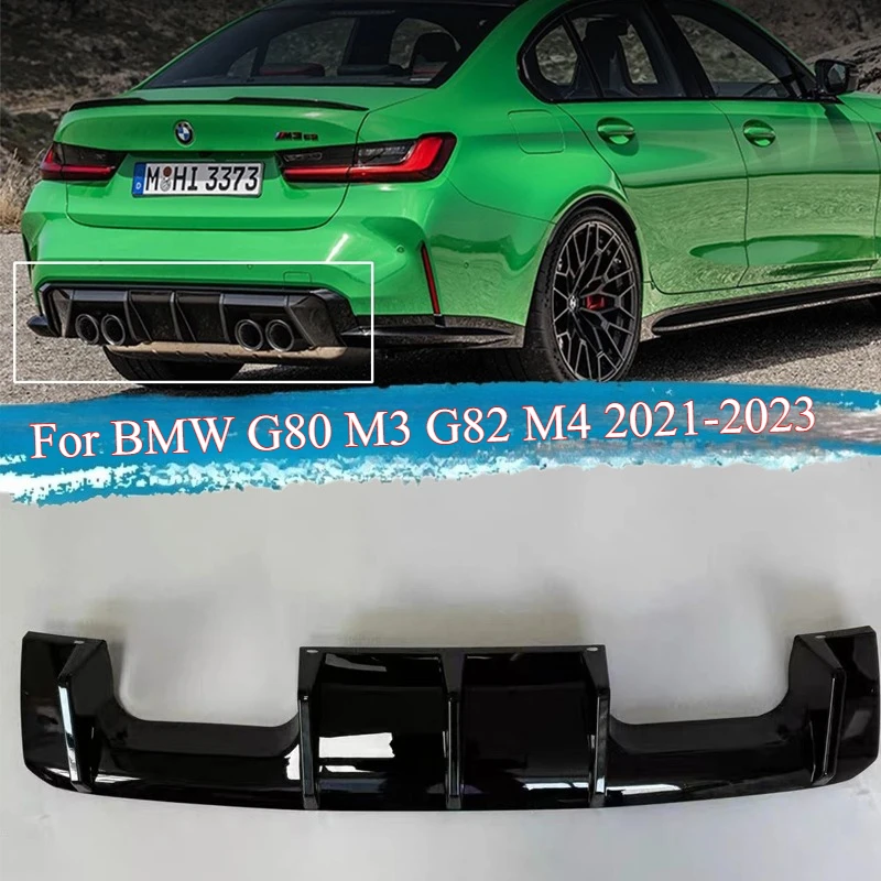 M Performance Heckdiffusor-Zubehör, Heckstoßstangen-Diffusorlippe für BMW G80 M3 G82 M4 2021–2023, Upgrade-Kit für die hintere Lippe
