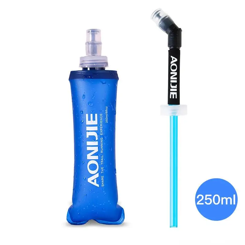 AONIJIE 250ml 500ml 600ml Soft Flask Folding Collapsible Waist Bag Vest Water Bottle TPU BPA-Free for Running Hydration Pack Bag