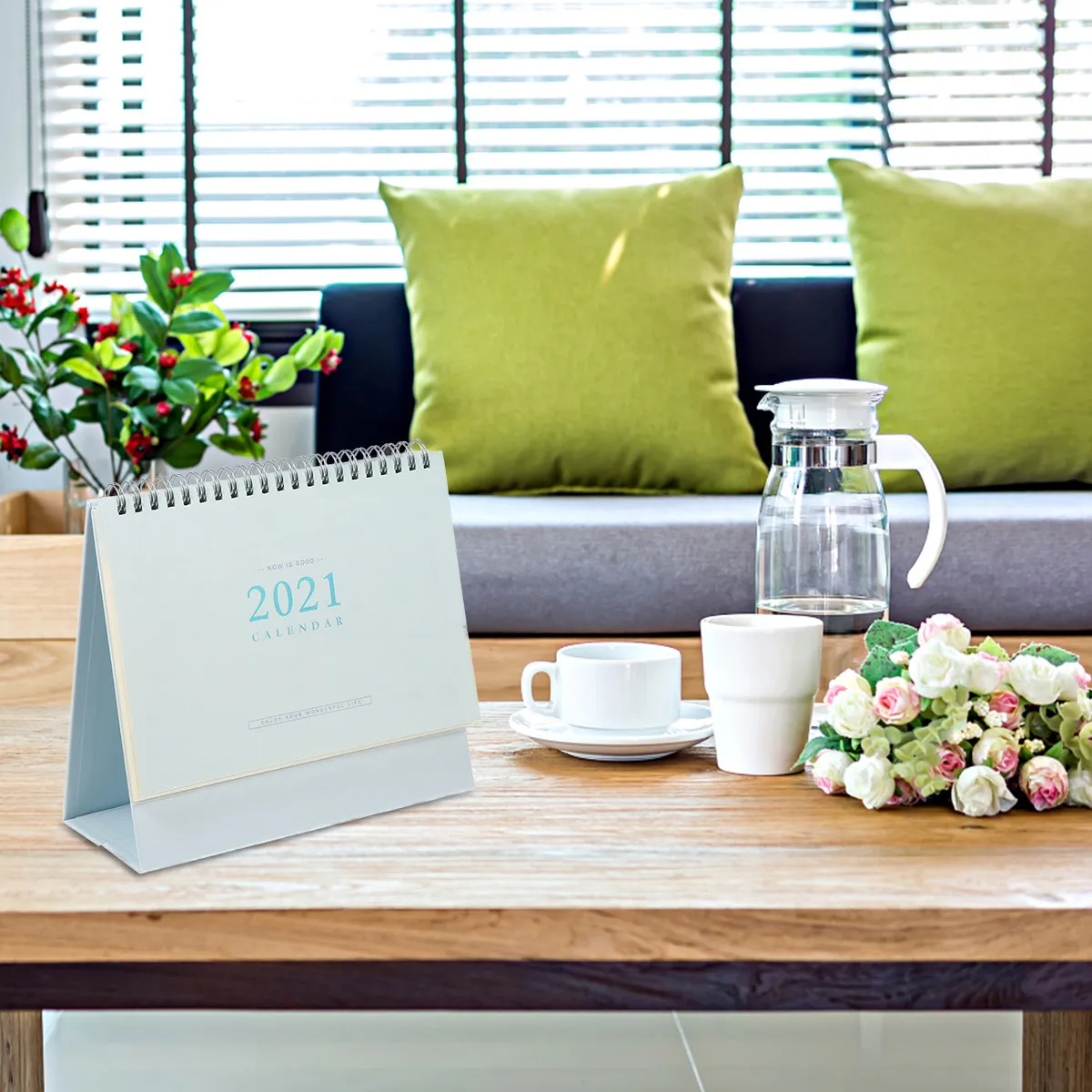 

Стильный настольный календарь на 2021 год, 1 шт., с большим пространством для записей, гладкая бумага премиум-класса, ежедневный планировщик, функциональный.