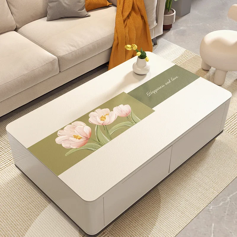 

80040 Table cloth waterproof, oil proof, and wash free PVCmesh red tablecloth, desk, student coffee table, table mat fabric