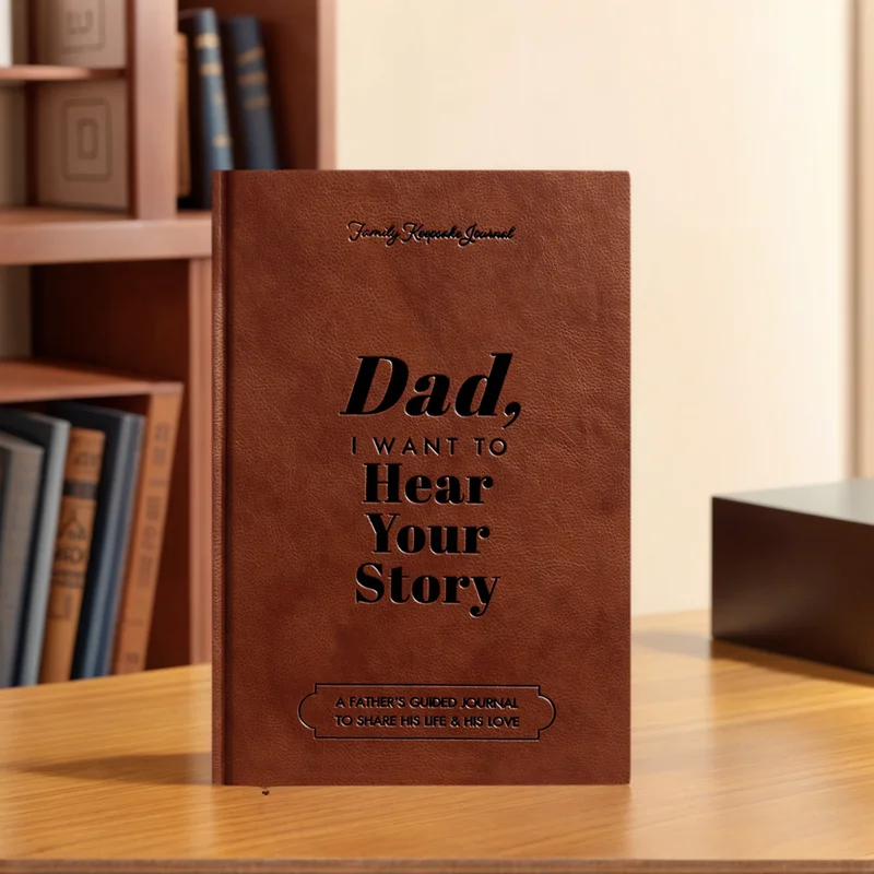 Dad I Want to Hear Your Story Journal – 7x9” Hardcover PU Leather Guided Journal with 250+ Prompts, Gifts for Dad from Daughter or Son, Father’s Day, Birthday, Christmas – Family Legacy & Memory Book