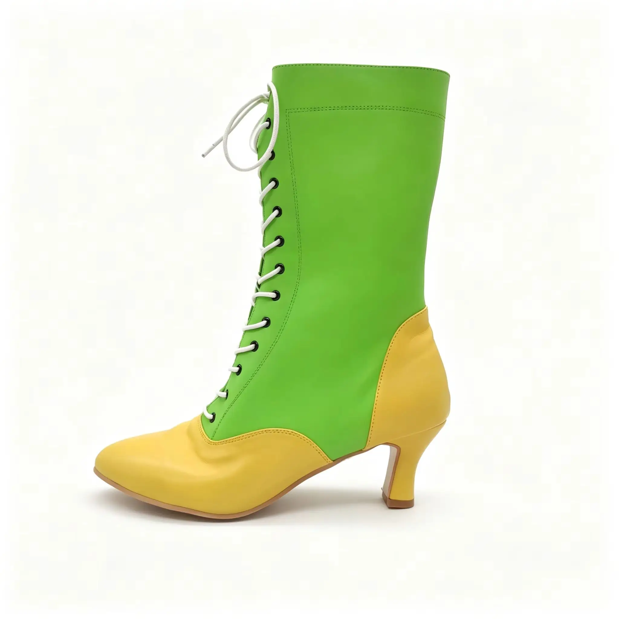 Evk Women Latin Dance Boots 7CM Thick Heel Lady Modern Short Booties Salsa Dance Shoes Colored Sneaker Dancing Sandals Footwear