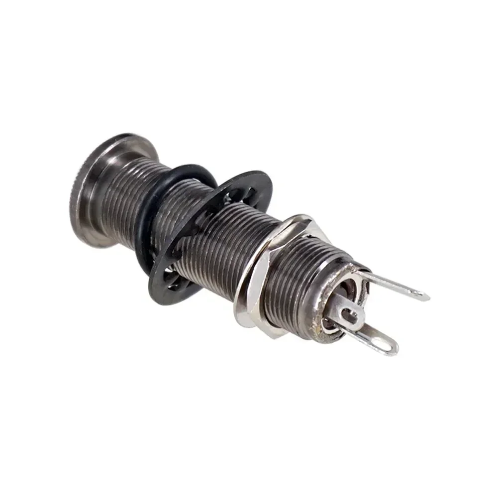 1x Jack Socket Metal For Electric Guitar, Electric Bass 6.35mm Stereo Output Input 1/4 Inch Jack Socket Plug For Electric Guitar